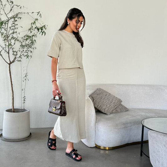 Beige suit